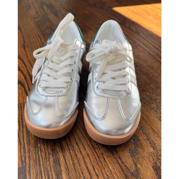 Steve Madden Hudsin Silver, Green, and White Sneakers Size 9 - Picture 8 of 10